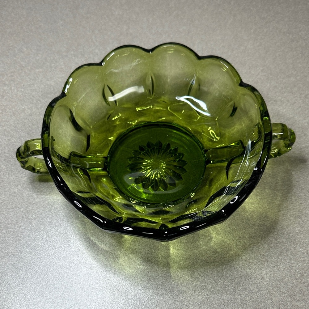 Anchor Hocking Avocado Green Glass desert Bowl